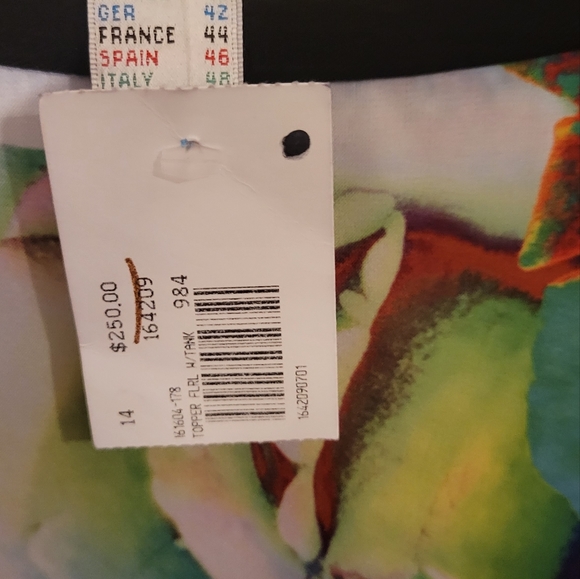 Joseph Ribkoff Floral Chiffon Overlay Dress NWT G100 - Picture 7 of 7